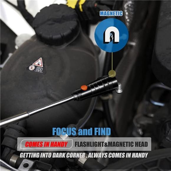 Extendable Magnetic Flashlight with Telescoping Magnet Pickup Tool-Cool Gadgets - Picture 4 of 7